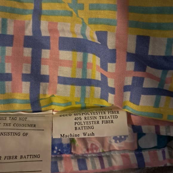 Vintage 3D bunny plush toddler blanket quilt throw comforter cotton - Picture 10 of 12